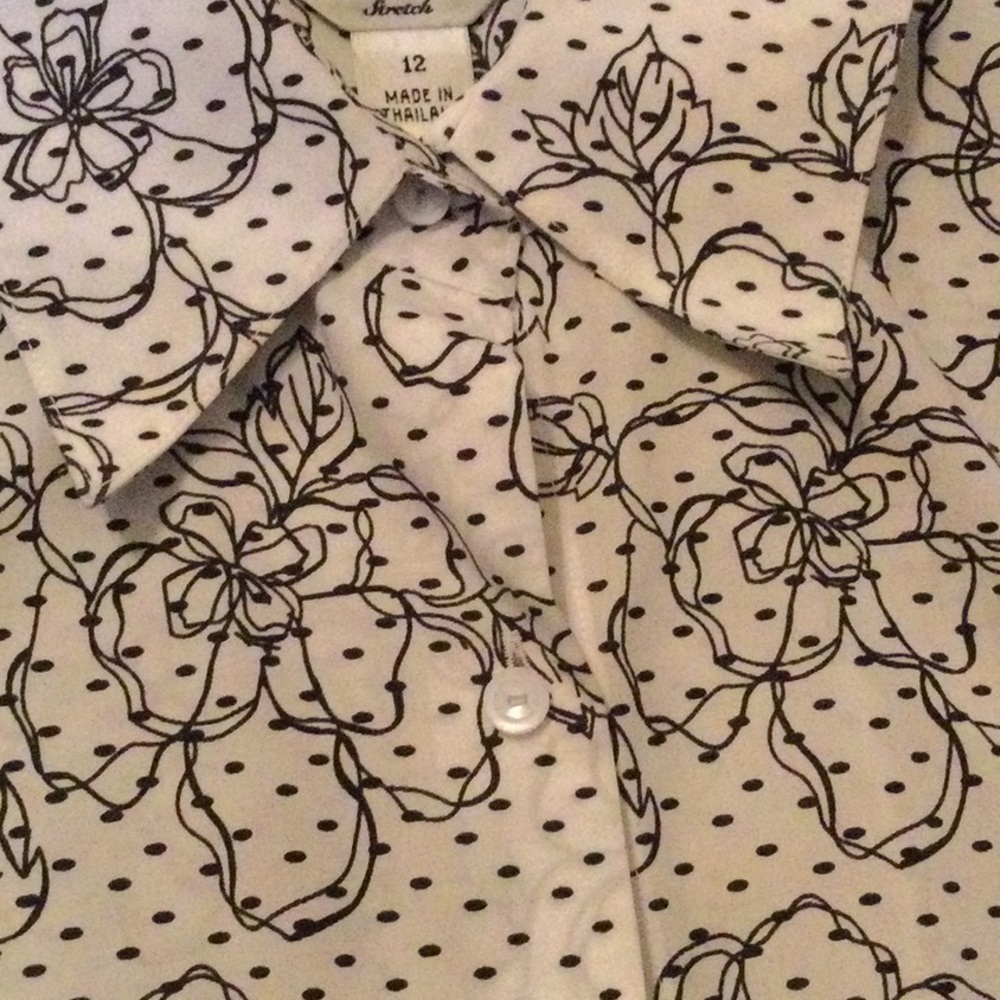 Talbots Sleeveless Floral Pattern Button Down Shi… - image 6